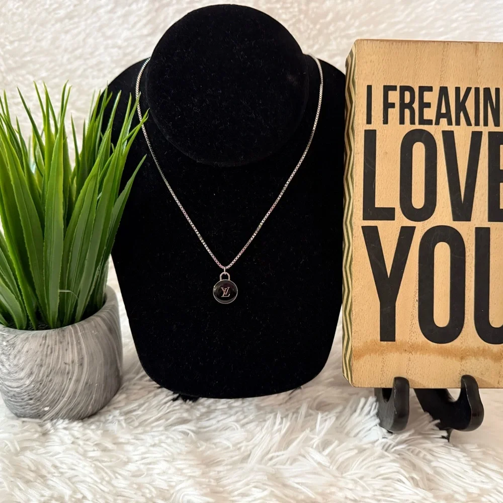 Louis Vuitton Black Skittle Pendant Necklace